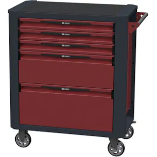 【CAINZ-DASH】SORI社 キャビネットワゴン 12000 5段 赤 850X470X1020 12500R【別送品】