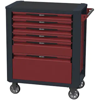 【CAINZ-DASH】SORI社 キャビネットワゴン 12000 6段 赤 850X470X1020 12600R【別送品】