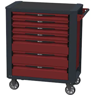 【CAINZ-DASH】SORI社 キャビネットワゴン 12000 7段 赤 850X470X1020 12700R【別送品】