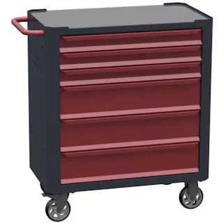 【CAINZ-DASH】SORI社 キャビネットワゴン 7000 6段 赤 800X450X950 7600R【別送品】