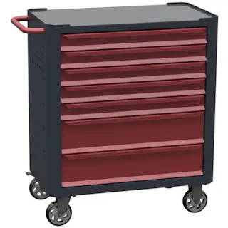 【CAINZ-DASH】SORI社 キャビネットワゴン 7000 7段 赤 800X450X950 7700R【別送品】