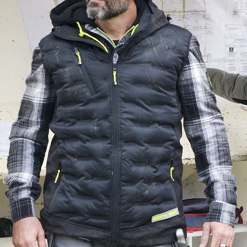 France Textile社 ワークダウンベスト ブラック Lサイズ 1104-BL-L 防寒着(ベスト) France Textile社 ワークダウンベスト ブラック Lサイズ 1104-BL-L 防寒着(ベスト)