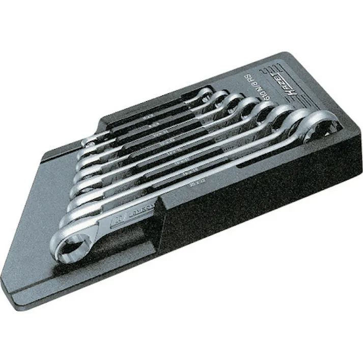 【CAINZ-DASH】HAZET社 両口めがねレンチセット(ストレート) 8丁セット 610N/8RS【別送品】