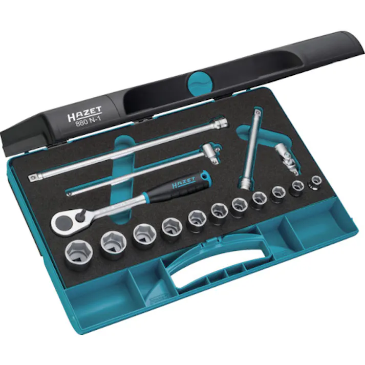【CAINZ-DASH】HAZET社 ソケットレンチセット(6角タイプ・差込角9.5mm) 880N-1【別送品】