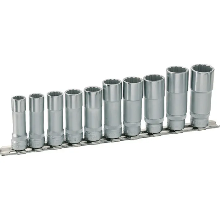 【CAINZ-DASH】HAZET社 ディープソケットセット(12角タイプ・差込角9.5)レール付 880TZ10H【別送品】