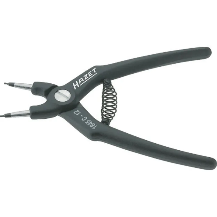 【CAINZ-DASH】HAZET社 スナップリングプライヤー(穴用) 爪先端径1.3mm 1845C-12【別送品】