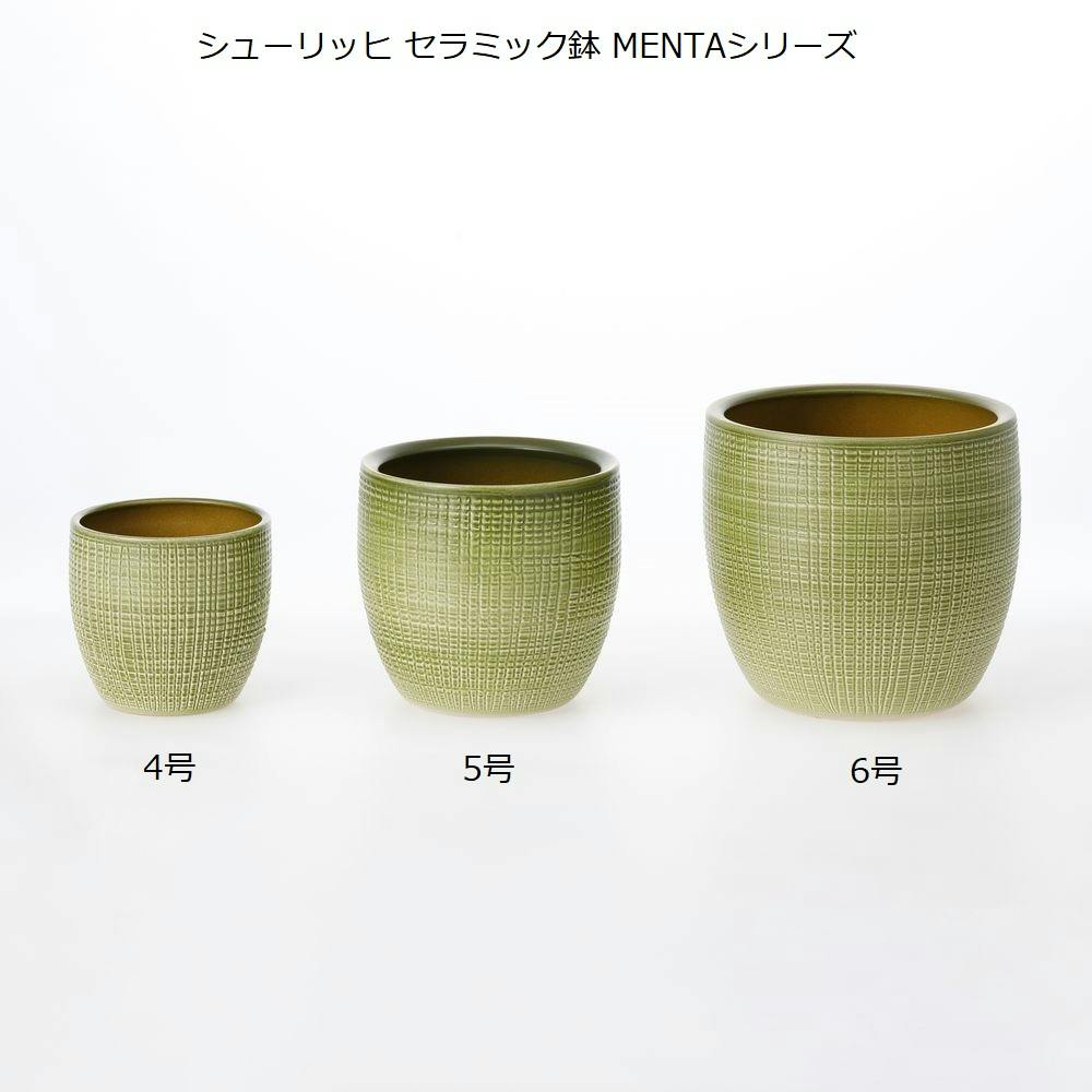 シューリッヒ セラミック鉢 4号 MENTA12 866-12 グリーン | 鉢