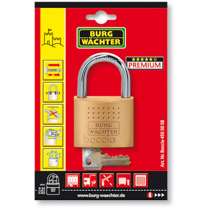 【CAINZ-DASH】BURG WAECHTER社 シリンダー南京錠 ボッシア 450-40SB ディンプルキー 6581【別送品】
