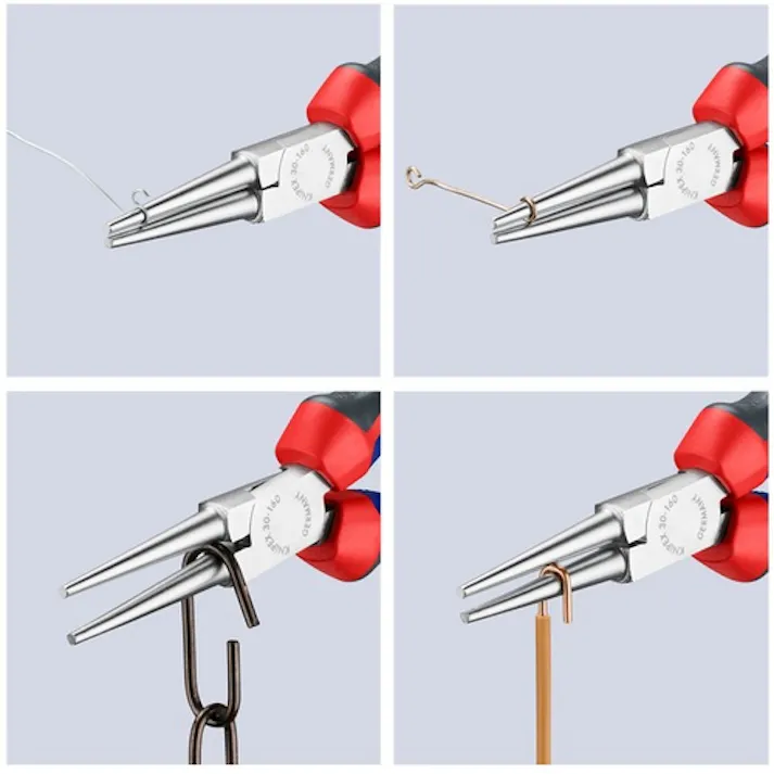 【CAINZ-DASH】KNIPEX社 絶縁1000Vロングノーズプライヤー 丸口 160mm 3036-160【別送品】