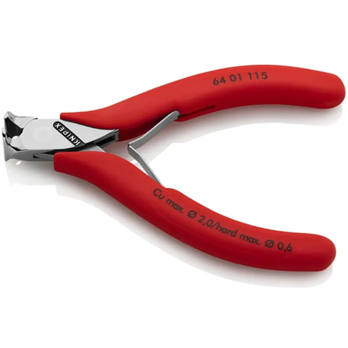 【CAINZ-DASH】KNIPEX社 エレクトロニクスエンドカッティングニッパー プラスチックハンドル 6401-115【別送品】