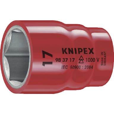 【CAINZ-DASH】ＫＮＩＰＥＸ社 絶縁ソケット　３／８Ｘ１７ｍｍ 9837-17【別送品】