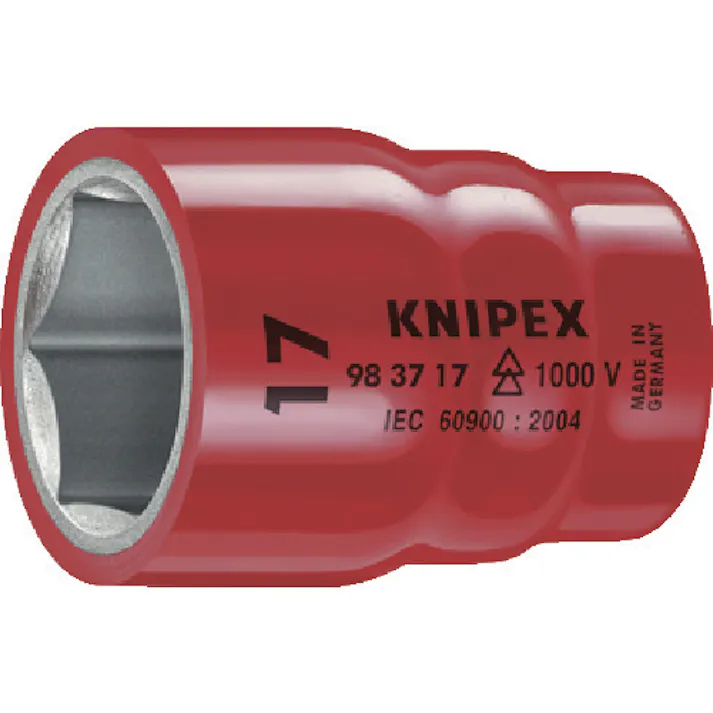【CAINZ-DASH】KNIPEX社 絶縁ソケット 3/8X17mm 9837-17【別送品】