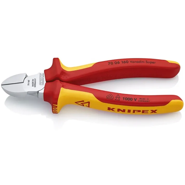 【CAINZ-DASH】KNIPEX社 絶縁1000V電工ニッパー 160mm 7006-160【別送品】