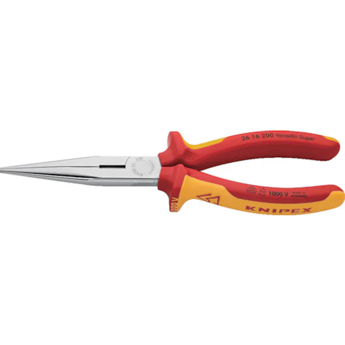 【CAINZ-DASH】KNIPEX社 絶縁1000Vロングラジオペンチ 200mm 2616-200【別送品】