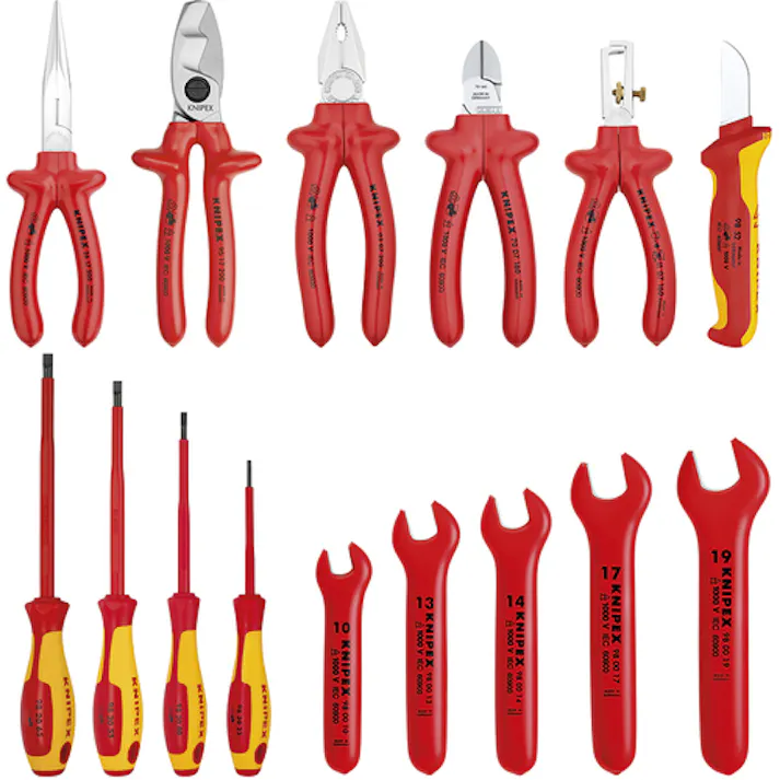 【CAINZ-DASH】KNIPEX社 絶縁工具セット 15点セット 989913【別送品】