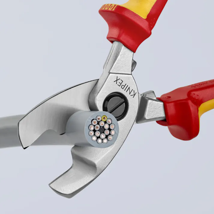 【CAINZ-DASH】KNIPEX社 絶縁ケーブルカッター 1000V絶縁ハンドル 200mm 9516-200【別送品】