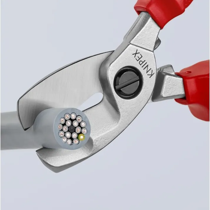 【CAINZ-DASH】KNIPEX社 絶縁ケーブルカッター 1000V絶縁ディップコートハンドル 200mm 9517-200【別送品】