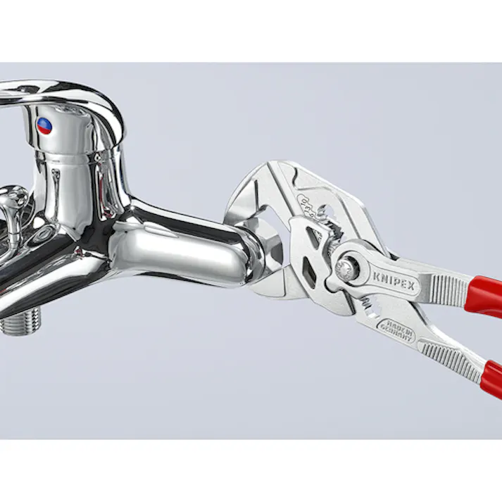 【CAINZ-DASH】KNIPEX社 プライヤーレンチ ソフトプラスチックハンドル クロムメッキ 180mm 8603-180【別送品】