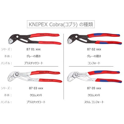 CAINZ-DASH】KNIPEX社 ウォーターポンププライヤー コブラ