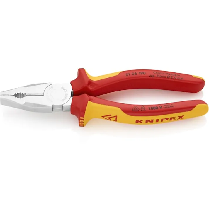 【CAINZ-DASH】KNIPEX社 絶縁ペンチ 1000V絶縁 コンフォートハンドル 190mm 0106-190【別送品】