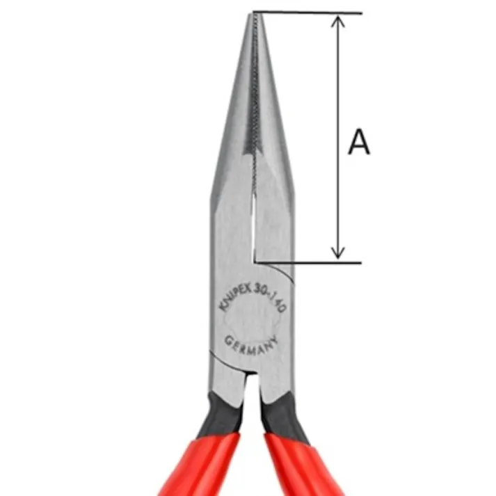 【CAINZ-DASH】KNIPEX社 ロングノーズプライヤー 半丸 プラスチックハンドル 190mm 3021-190【別送品】