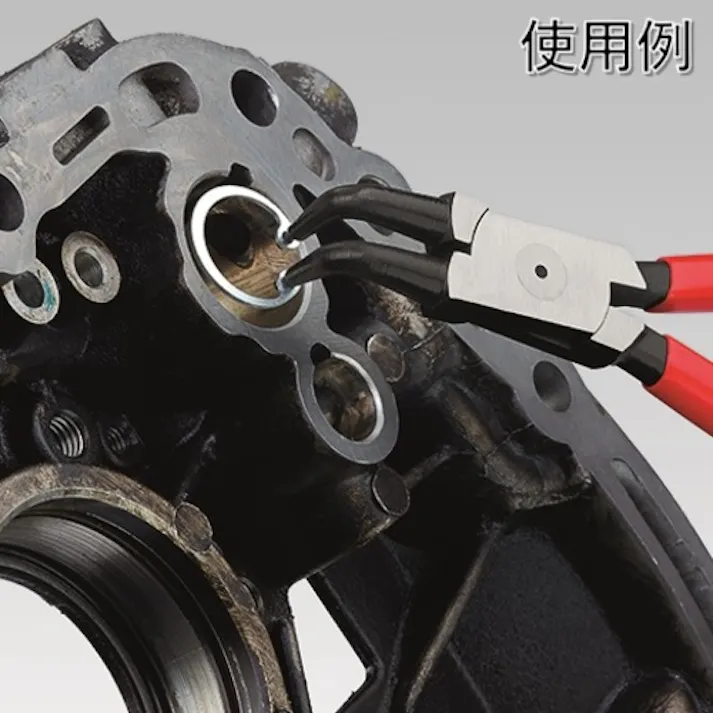 【CAINZ-DASH】KNIPEX社 穴用スナップリングプライヤー90度 85-140mm 4421-J41【別送品】