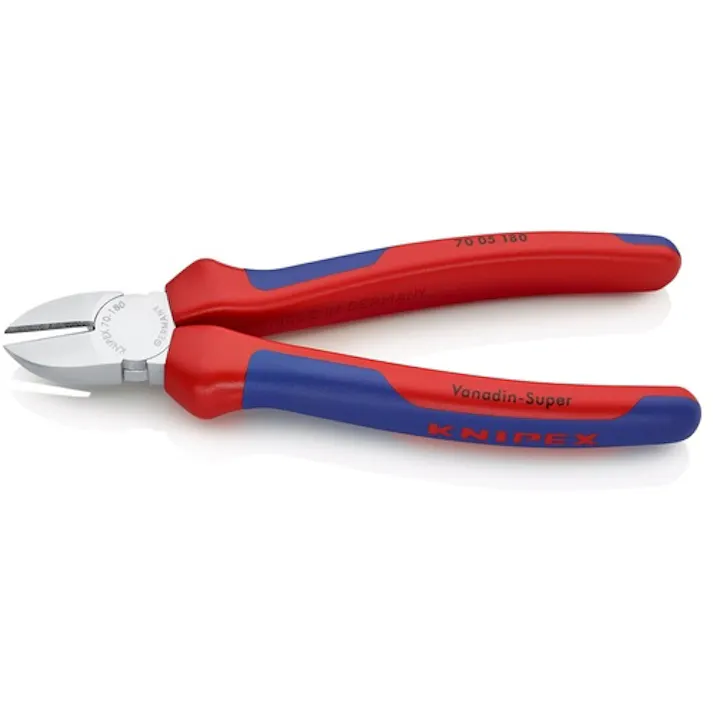 【CAINZ-DASH】KNIPEX社 電工ニッパー コンフォートハンドル クロムメッキ 180mm 7005-180【別送品】