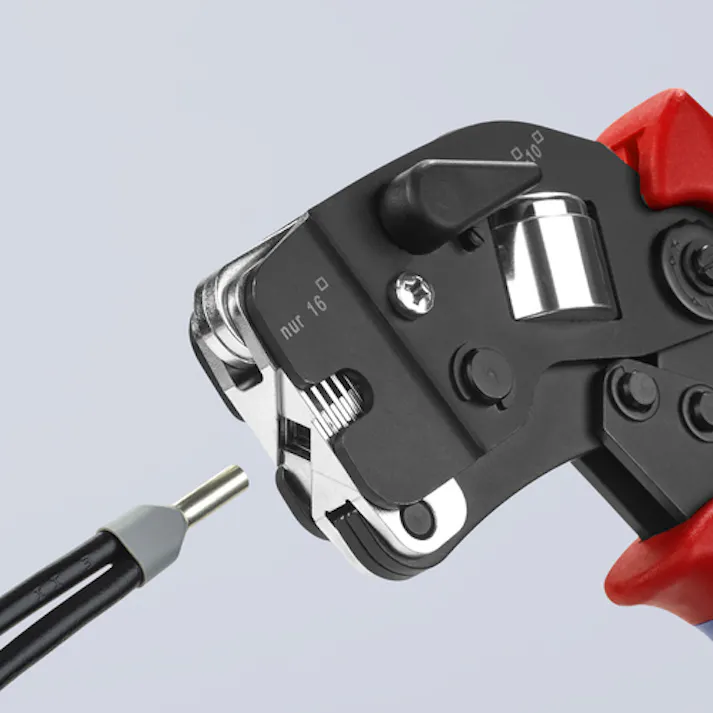 【CAINZ-DASH】KNIPEX社 9753-09 ワイヤーエンドスリーブ圧着ペンチ 9753-09【別送品】