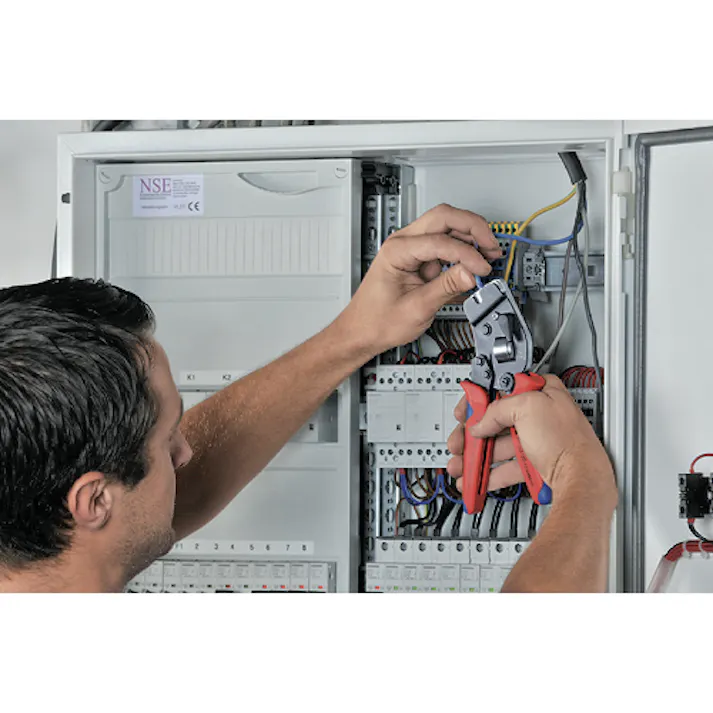 【CAINZ-DASH】KNIPEX社 9753-09 ワイヤーエンドスリーブ圧着ペンチ 9753-09【別送品】