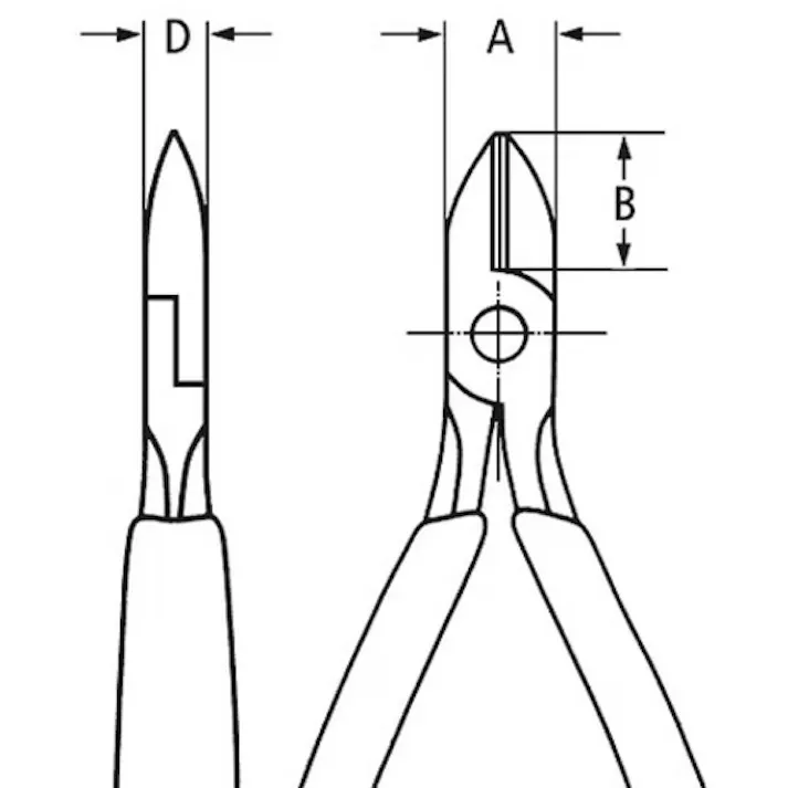 【CAINZ-DASH】KNIPEX社 エレクトロニクスニッパー プラスチックハンドル クロムメッキ 125mm 7603-125【別送品】