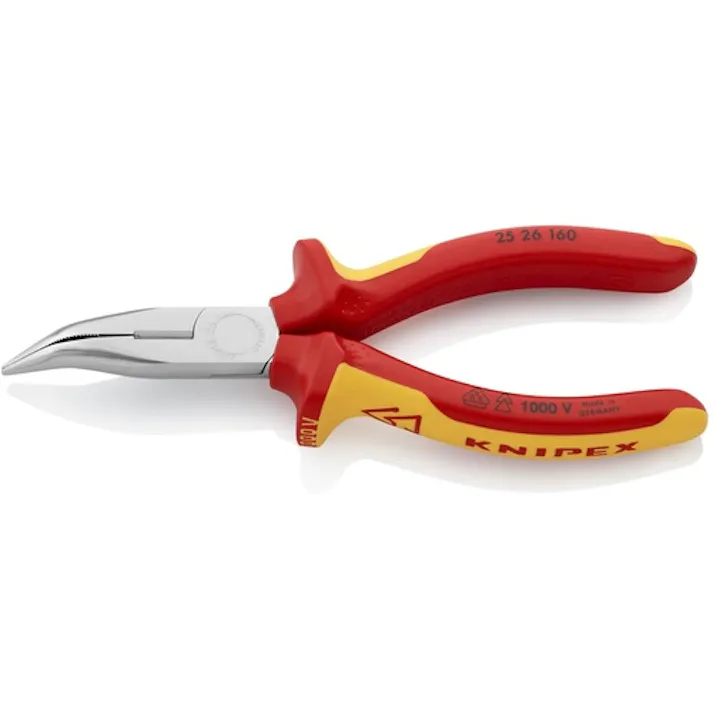 【CAINZ-DASH】KNIPEX社 絶縁先曲ラジオペンチ(40度) 1000V絶縁 160mm 2526-160【別送品】