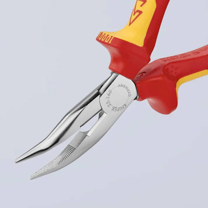 【CAINZ-DASH】KNIPEX社 絶縁先曲ラジオペンチ(40度) 1000V絶縁 160mm 2526-160【別送品】