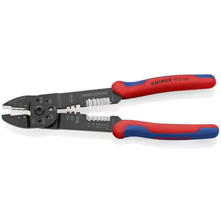 【CAINZ-DASH】KNIPEX社 圧着ペンチ 絶縁端子・接続端子用 9722-240【別送品】