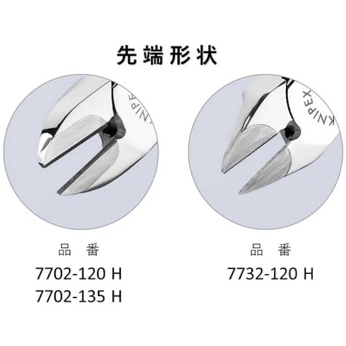 【CAINZ-DASH】KNIPEX社 超硬刃エレクトロニクスニッパー 120mm 7702-120H【別送品】