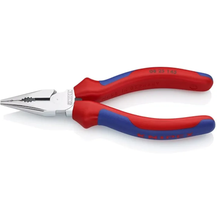 【CAINZ-DASH】KNIPEX社 ニードルノーズペンチ コンフォートハンドル クロムメッキ仕上げ 145mm 0825-145【別送品】