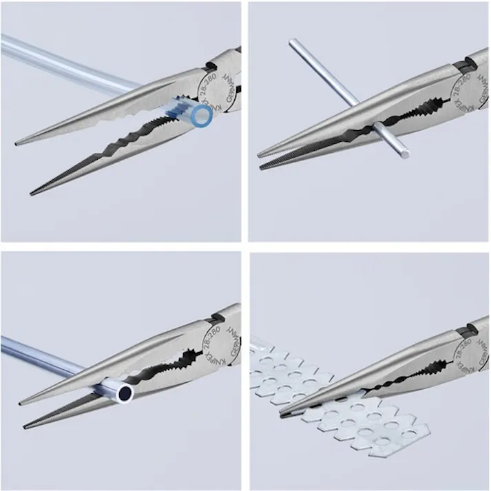 【CAINZ-DASH】KNIPEX社 ニードルノーズペンチ ストレート 280mm 2871-280【別送品】