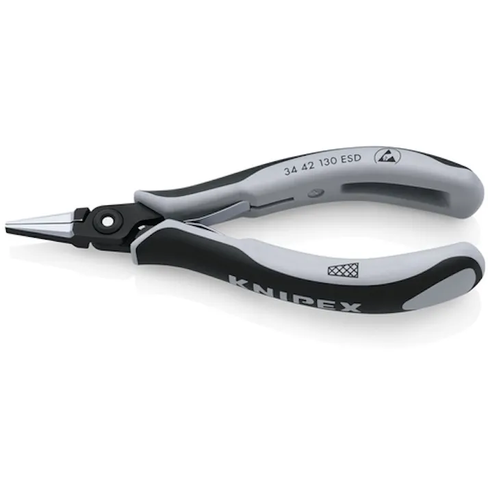 【CAINZ-DASH】KNIPEX社 ESD精密用プライヤー 平 130mm 3442-130ESD【別送品】