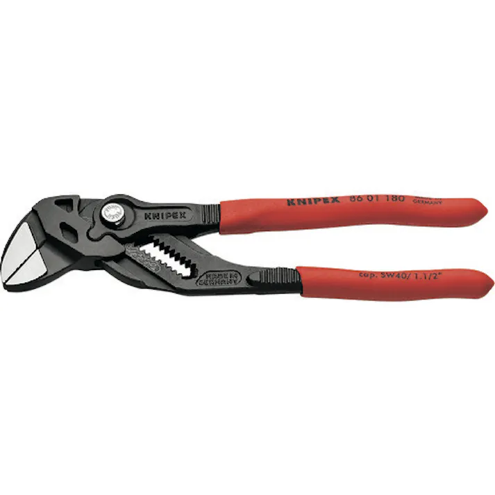 【CAINZ-DASH】KNIPEX社 プライヤーレンチ すべり止め付 180mm 8601-180【別送品】