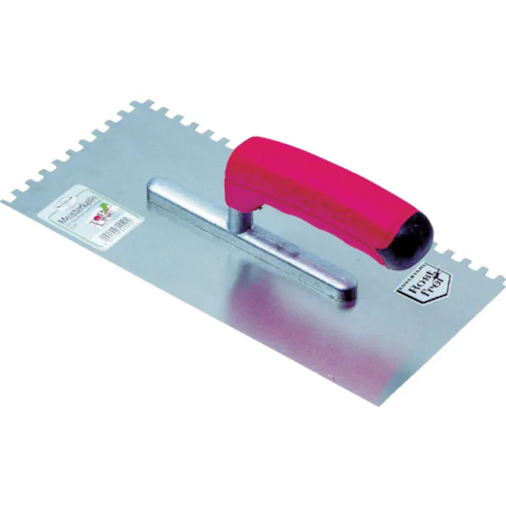 【CAINZ-DASH】KRONEN HANSA社 ステンレス鏝 トップライン 130X280mm 溝幅6X6mm 630040【別送品】