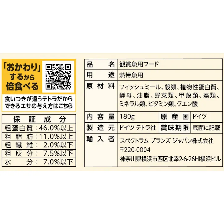 テトラミン 180g