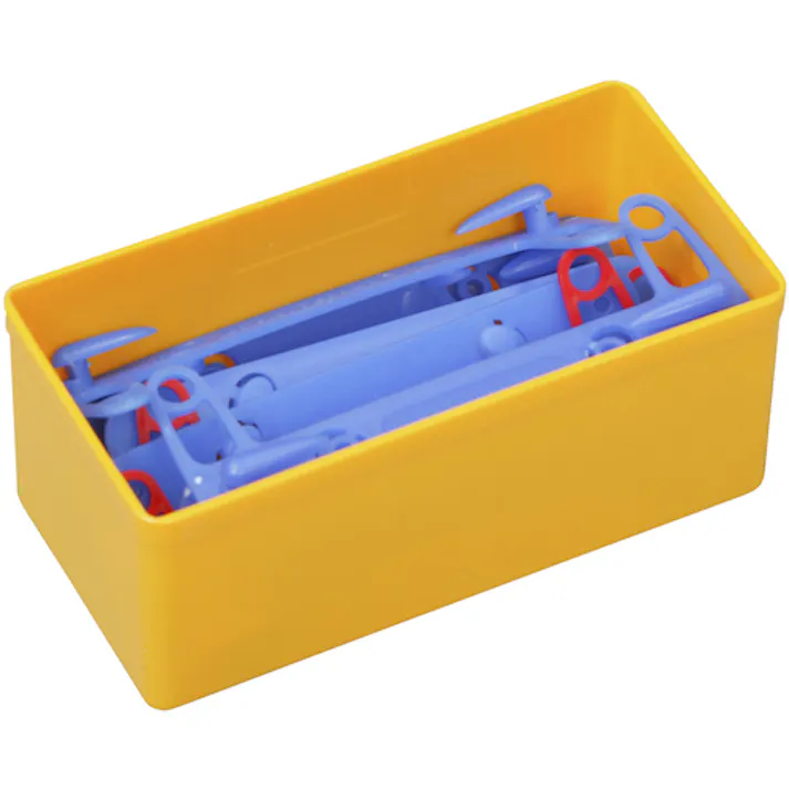 【CAINZ-DASH】allit社 プラスチックボックス Allitパーツケース EuroPlus用 黄 54X108X45mm 456301【別送品】