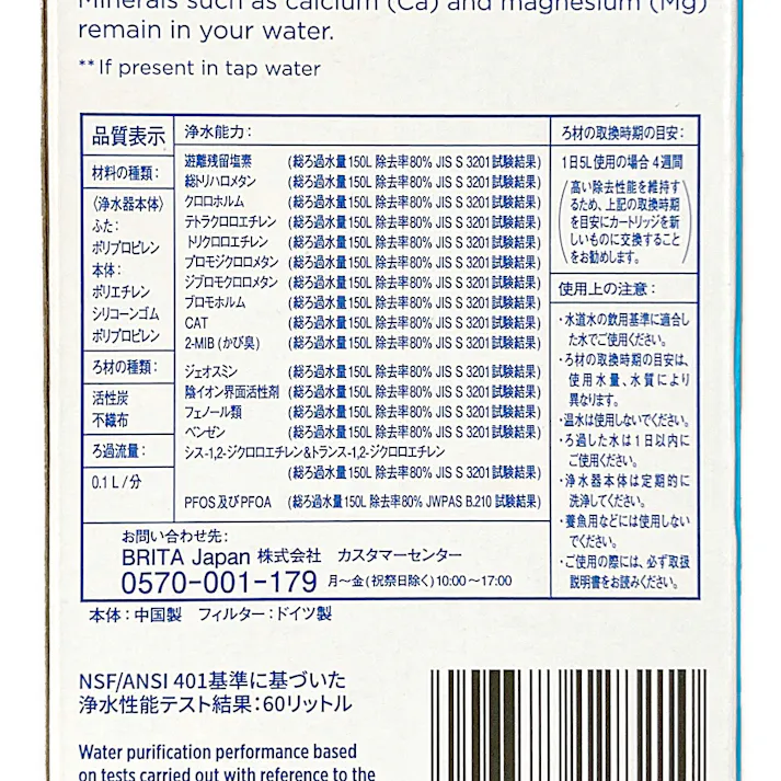 BRITA ブリタ ボトル型浄水器 アクティブ ダークブルー カートリッジ2個付