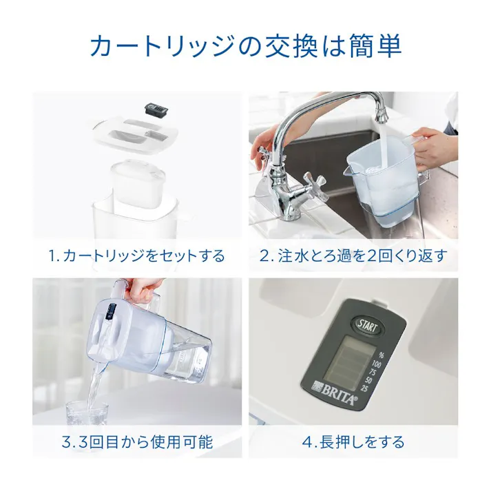 ブリタ ポット型浄水器 マレーラ マクストラプロ 3個入