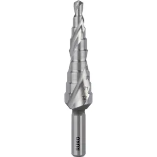 【CAINZ-DASH】RUKO社 2枚刃スパイラルステップドリル 12mm コバルトハイス 101050-9E【別送品】