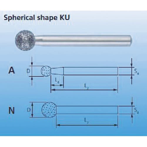 【CAINZ-DASH】フェアッド社 ＣＢＮインターナルバー　３ｍｍ軸　１２０　刃径４．０ｍｍ BKU-A4.0-259085【別送品】