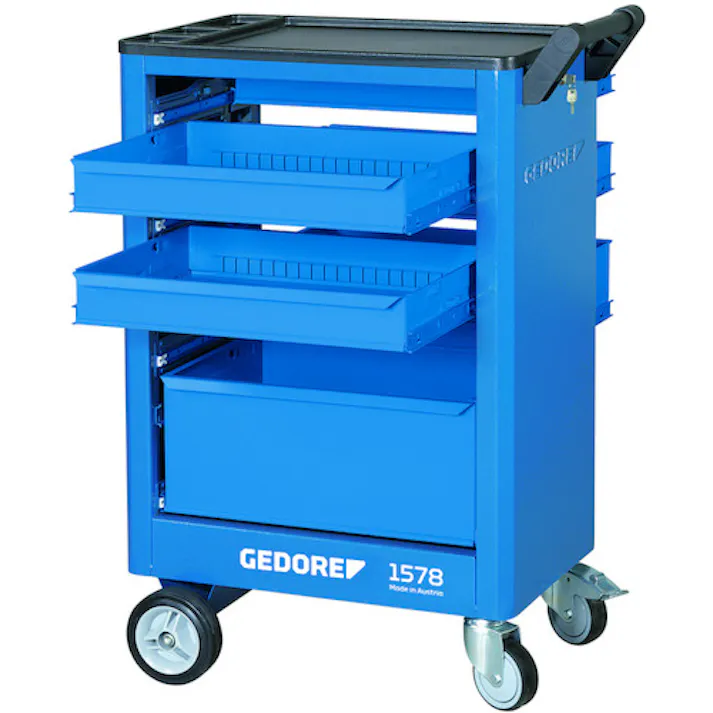 【CAINZ-DASH】ゲドレー社 ツールトロリー 引出6段 75x4 120x1 210x1 9018140【別送品】