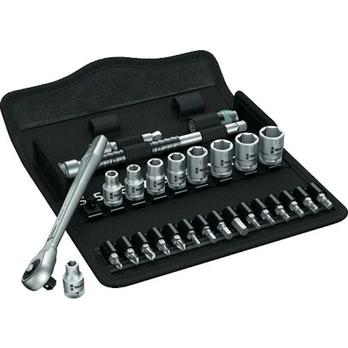 【CAINZ-DASH】Wera社 8100SA7 サイクロップラチェット「メタル」セット 1/4 004017【別送品】