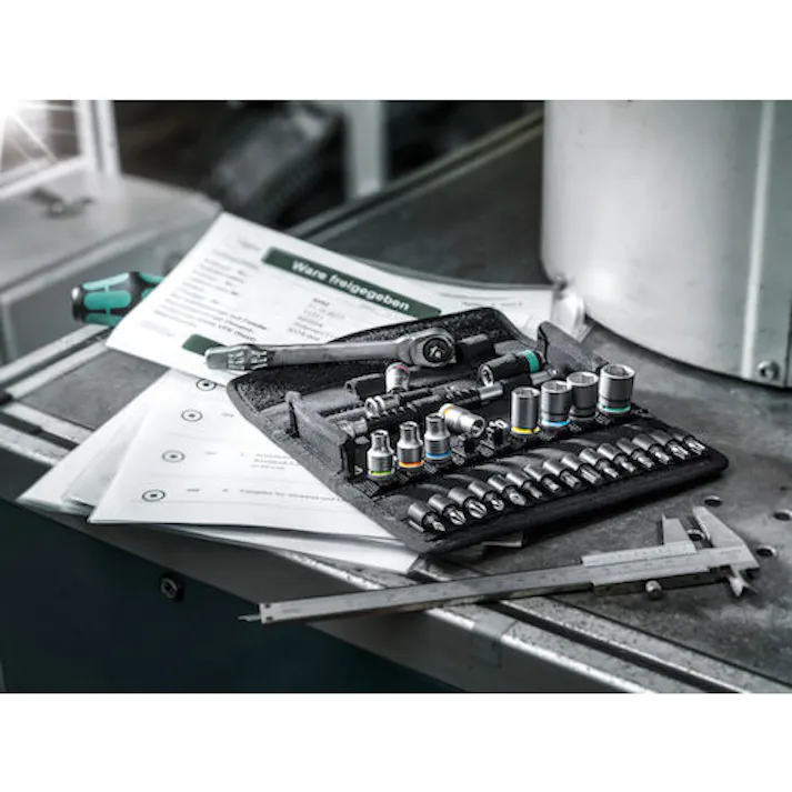 【CAINZ-DASH】Wera社 8100SB10 サイクロップラチェット「メタル」セット 3/8 004050【別送品】