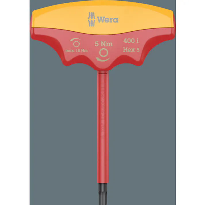 【CAINZ-DASH】Wera社 400i VDE絶縁トルクドライバーT型 ヘックスプラス六角5.0 / 5.0 Nm 004981【別送品】