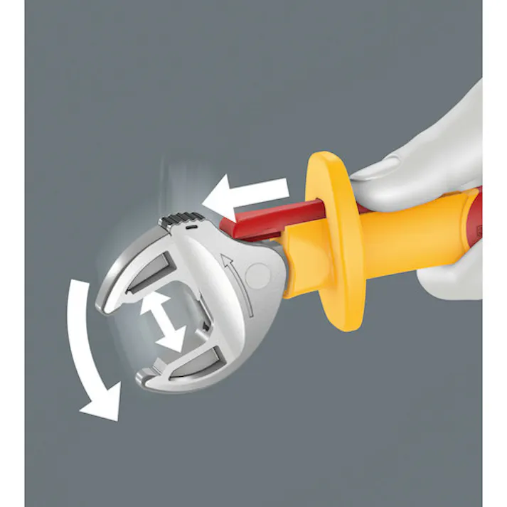 【CAINZ-DASH】Wera社 6004 絶縁自動調整式モンキーラチェットスパナ 口開き16-19mm 020153【別送品】